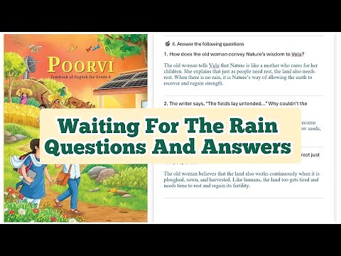 Waiting For The Rain - Questions And Answers | Class 8th English (Poorvi) | Unit 4 | CBSE 2025 - 26