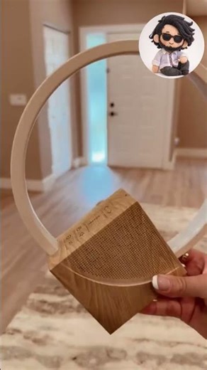 Minimalist Wooden LED Ring Night Light Clock - Ambient Glow Digital Desk Clock#viral #products