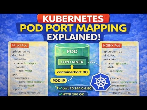 Kubernetes Pod Port Mapping Explained | NGINX & HTTPD Pods | Real-Time Demo