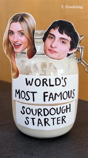 Stranger Things stars Finn Wolfhard and Natalia Dyer fed and cared for the World’s Most Famous Sourdough Starter in the NYT Kitchen Studio ❤️ Watch The Pizza Interview: https://nyti.ms/4skHfbY | NYT Cooking