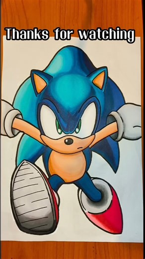 How to draw Sonic running #sonic #sonicdrawing #sega