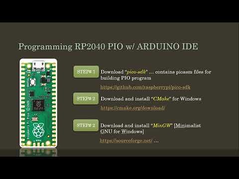Programming and integrating PIOs of RP2040 PIOs in an Arduino sketch