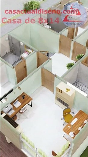 Casa de 8x14 DOS Plantas 4 RECAMARAS #arquitectura #casasecologicas #casa