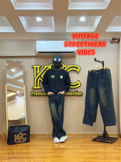Loose Jeans Pant - Loose Straight Fit Cutting, M/L/XL