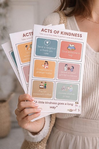 Random Acts of Kindness Cards Printable | 20 Kindness Activities | Positivity Digital Download - Etsy