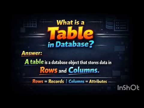 What is table in database