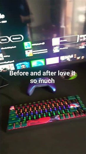 before and after setup new keyboard abd mouse like sub and comment #keyboard #mouse
