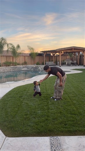 Baby stands for the first time! #shorts