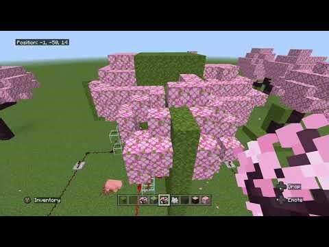 Minecraft Bedrock Semi-Automated Cherry Tree Farm