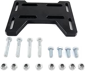 Adjustable Motor Adapter Bracket Plate Aluminum for Mini Bike Go Kart for Mini Bike,Go Kart,Coleman 100, Doodlebug DB30 for Small 4 Stroke Engines 212 Preditor, Briggs Stratton, Tecumseh, Honda, Tillo