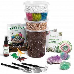 DIY Terrarium Kit: Soil, Moss, Crystals & Tools - Plant Lover Gift - Etsy
