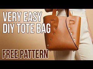 DIY No Sew Leather Tote Bag | Rose Shaped (FREE PATTERN)