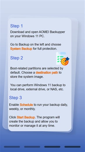 How to Create Windows 11 Local Backup - Best Way #windows11 #backuptips #pcbackup #aomeibackupper