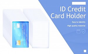 Watch Transparent Vertical ID Credit Card Holder Protector Sleeves on Amazon Live