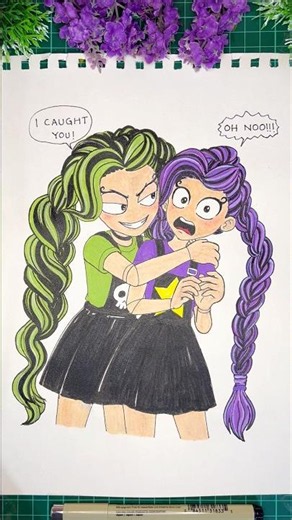 Lily Twin Sister Caught Lily Lovebraids 😱💚 | Drawing Poppy Playtime Chapter 5