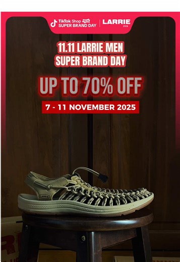Your sneakers been through more drama than your ex 😭 Time for an upgrade, king 👟💥 Larrie Men 11.11 Super Brand Day (7–11 Nov) ⚡ Up to 70% OFF 🎁 FREE Exclusive Larrie Pickleball Keychain Fresh look, same wallet energy 💸 #LarrieMen #1111SuperBrandDay #TikTokShopSuperBrandDayMY #1111MegaSale