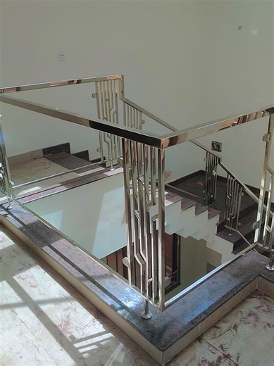 Glass Stair Railing Ideas by Multan Steel Works