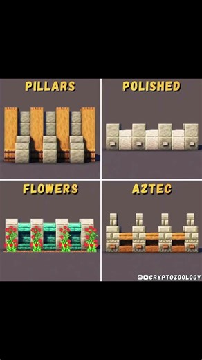 30 Minecraft wall build ideas 💡 #minecraft #gaming #tutorial