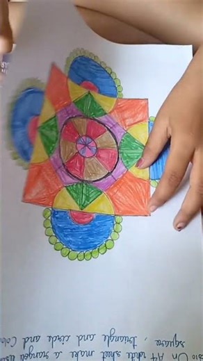 #Beautiful Rangoli using Geometrical Shapes #