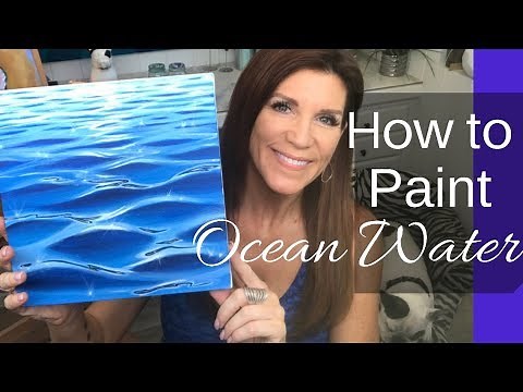 HOW TO PAINT OCEAN WATER | Acrylic paint lesson for beginners | ocean waves tutorial