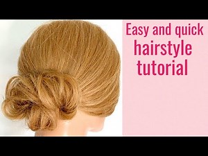 Easy and quick hairstyle for medium hairs | Tango Hairstyle | Evening hairstyle | MeliHairStyle