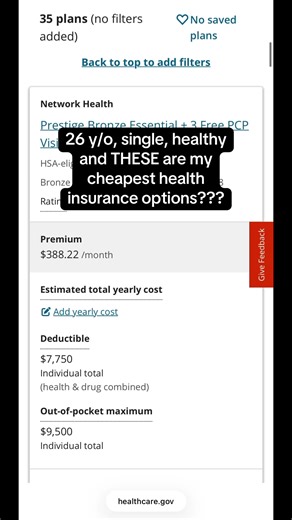$4600 a year for health insurance I’ll never use? No thanks 🙅🏽‍♀️ I’m going with way cheaper options that will cover me in an emergency and give me BETTER primary care access. Follow to learn more!