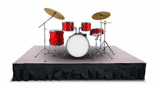 Rolling Drum Riser | Portable Drum Riser| StageRight Performance