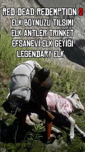 Red Dead Redemption 2 Elk Boynuzu Tılsımı, Elk Antler Trinket, Efsanevi Elk Geyiği, Legendary Elk