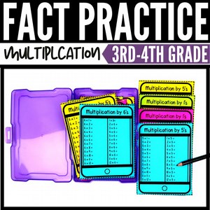 Multiplication Fact Practice Task Cards