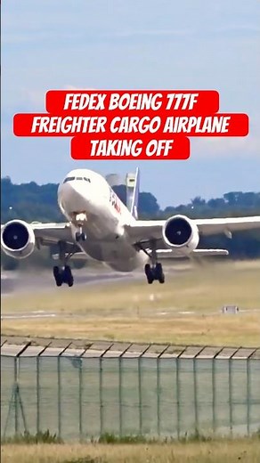 FedEx Boeing 777F Freighter Powerful Takeoff! ✈️📦🔥 #Shorts
