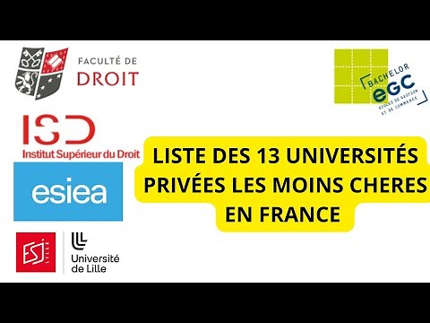 Liste des 13 universités privées les moins chères en France en 2023