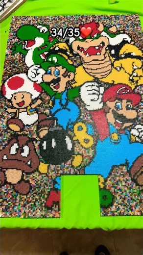 HACIENDO A MARIO BROS EN HAMA BEADS #mariobros #hamabeads #mario