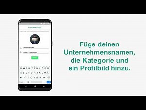 Ein Profil in WhatsApp Business erstellen