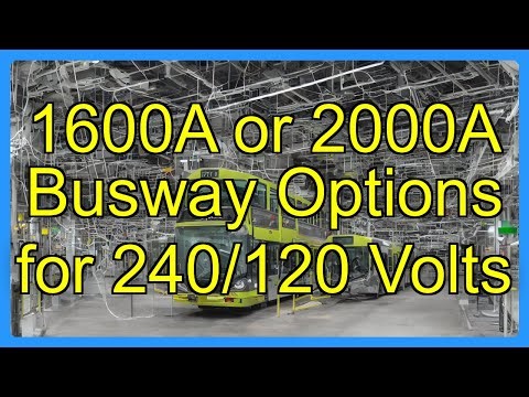 1600A or 2000A Busway Options for 240/120 Volts