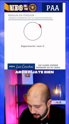 Ángulo Inscrito en la Circunferencia. ⭕ #ejercicio #mate #profeluis #unx #examen #uni #admision | Profe Luis Conchas