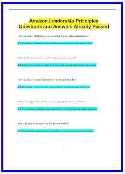 Amazon Leadership Principles Questions and Answers Already Passed1941 636x882