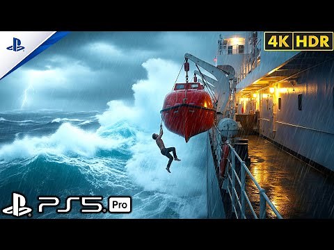 (PS5) Surviving the Giant Shipwreck | Ultra Realistic Gameplay [4K60FPSHDR] Uncharted™ 4