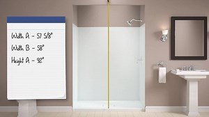 KOHLER Setra 57-60 in. W x 71 in. H Frameless Sliding Shower Door in Brushed Nickel with 1/4 in. Thick Crystal Clear Glass R38381-6L-BNK