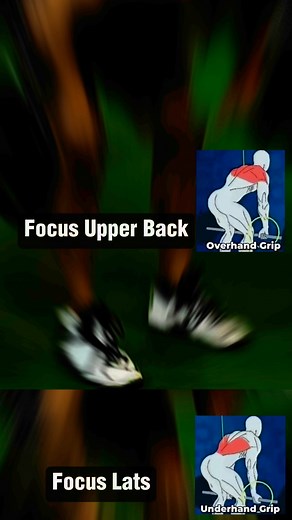 Bent Over Barbell Row Underhand vs. Overhand Grip. Know the Difference! 💪▶️ Underhand Grip (Supinated) – Emphasizes the lower lats and biceps allowing a stronger contraction and potentially more weight due to greater bicep involvement. ▶️ Overhand Grip (Pronated) – Targets the upper back including traps, rhomboids, and rear delts, with less biceps engagement but more focus on overall back thickness.Alternate grips to hit your back from all angles and build total back power! #backworkout #barbel