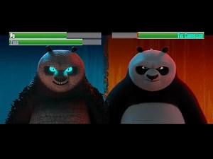 Po and Zhen vs the Chameleon...with healthbars