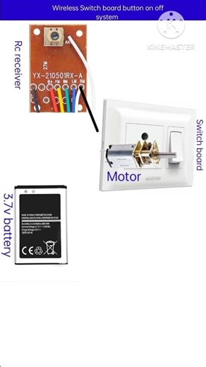 Remote se Switch ON OFF | DIY Wireless Board #shorts #youtubeshorts #viralshorts#wireless #switch