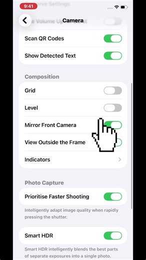 iphone front camera Mirror setting 🔥 | fix selfie problem in 1 minute #iphone 2026 #shorts