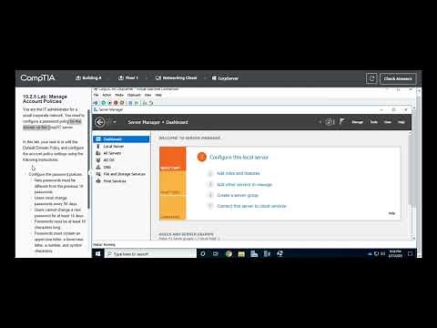Testout | Network + | 10.2.5 Lab: Manage Account Policies