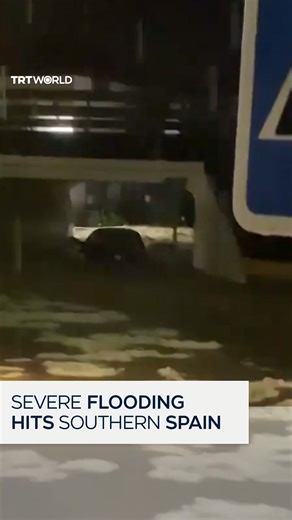 Heavy rainfall across Spain’s Malaga province prompted authorities to issue an extreme danger weather alert, and later lifted as conditions eased. The downpour affected Malaga city, the western Costa del Sol, and the Guadalhorce Valley, triggering red-level warnings, flooding streets and homes, closing roads, and diverting more than 20 flights. | TRT World