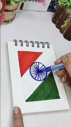 tricolour painting ideas for beginners #shorts