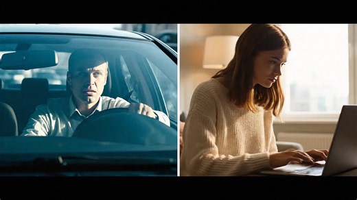 Imagine a world where your daily grind looks completely different. Our latest video showcases two contrasting realities side by side. On one side, we see the all-too-familiar struggle of a 9-to-5 worker: battling traffic, swiping into a dreary office, and counting down the minutes in a gray cubicle. But there's another way. The other half of the screen reveals a world of possibility through affiliate marketing. Watch as a newcomer takes their first steps into this exciting field, working from th