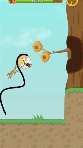 Save The Dog From Bee Attack! 🐶🐝 | Line Drawing Rescue Puzzle Game | Save The Pets | X-Clash #shorts