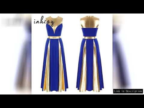 Womens Lyrical Praise Dance Dress Church Choir Worship Liturgical Tunic Dress Sleeveless Modren Ball