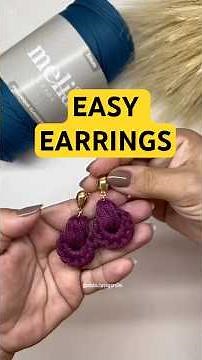 Easy Crochet Earrings 🧶 | Beginner Friendly ⭐