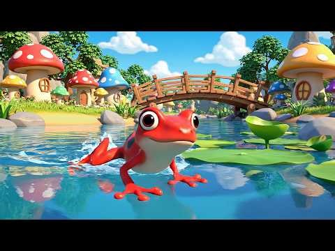 Frog Song for Kids 🐸 | Frog in Pond Jump | Nursery Rhymes & Baby Songs with Lyrics